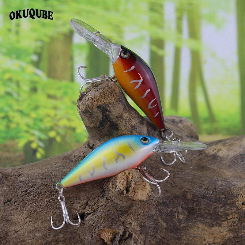 

Рыболовная приманка 8 см, 8,3 г, удлиненная губа, острый крючок, плавающая искусственная приманка, Реалистичная приманка для ловли окуня, окун...