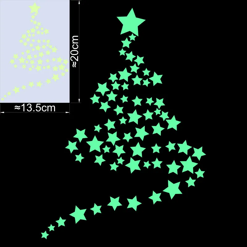 

Светящиеся звезды, детская комната, стена, Рождественское украшение, мебель, холодильник, фоторамка автомобиля, окно, бампер, Виниловая наклейка