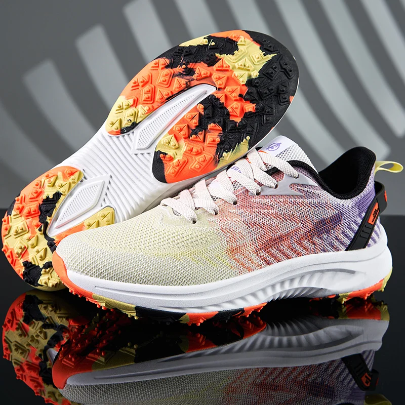 2022 New Summer Breathable Golf Shoes Men's Fashion Comfortable Sports Shoes Lace-up Non-slip Spikeless Golf Shoes for Men