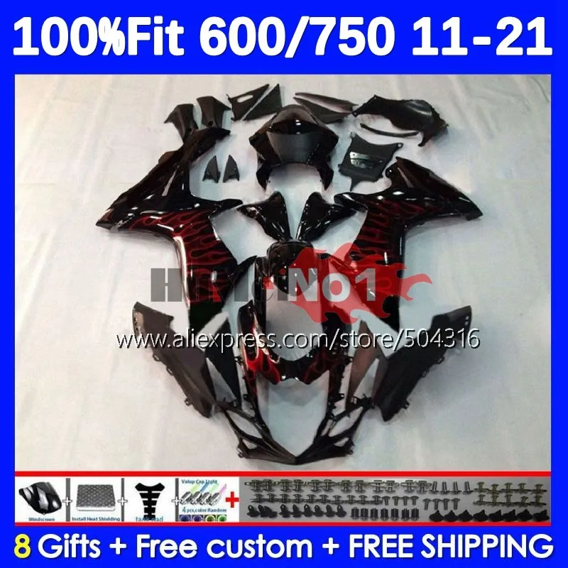 

Injection For GSXR 750 600 CC GSXR750 K11 18No.14 GSXR-750 GSXR600 11 12 13 14 15 16 17 2018 2019 2020 2021 Fairing red flames