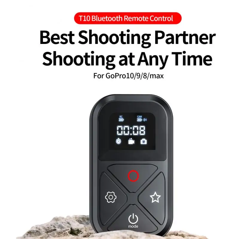 

TELESIN 80M Wifi Wireless Remote Control for GoPro Hero 11 10 9 8 Max Smartphone With Shortcut Key LED Screen Display