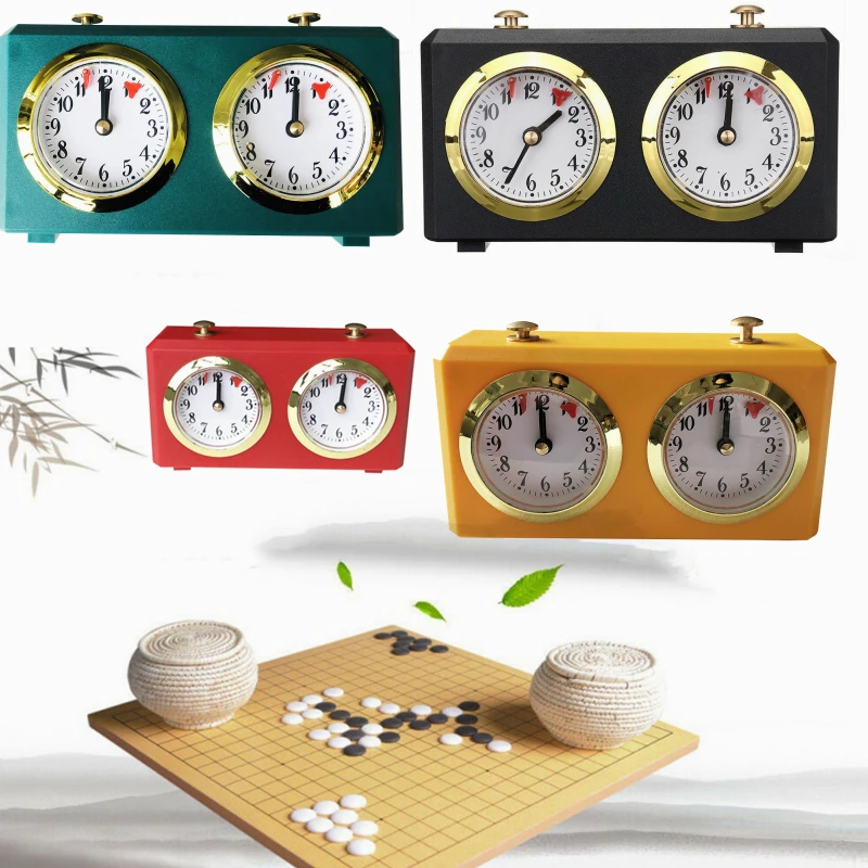 

Professional Chess Clock Game International Mechanical Game Analog I-GO Portable Game Timer For Chess Games Retro Chess Game
