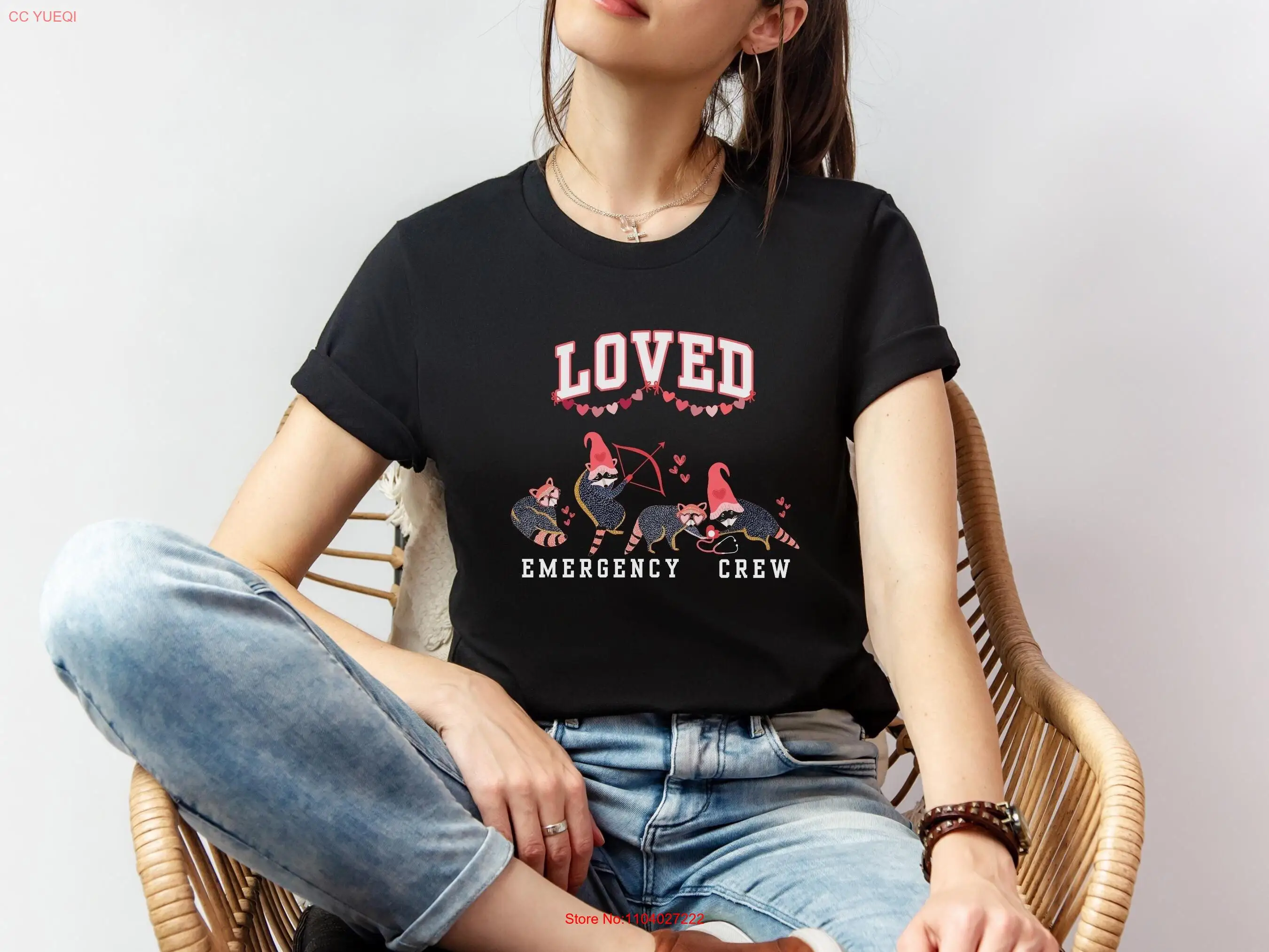 Футболка Cupid Valentine для экстренного отделения медсестры с енотом забавная