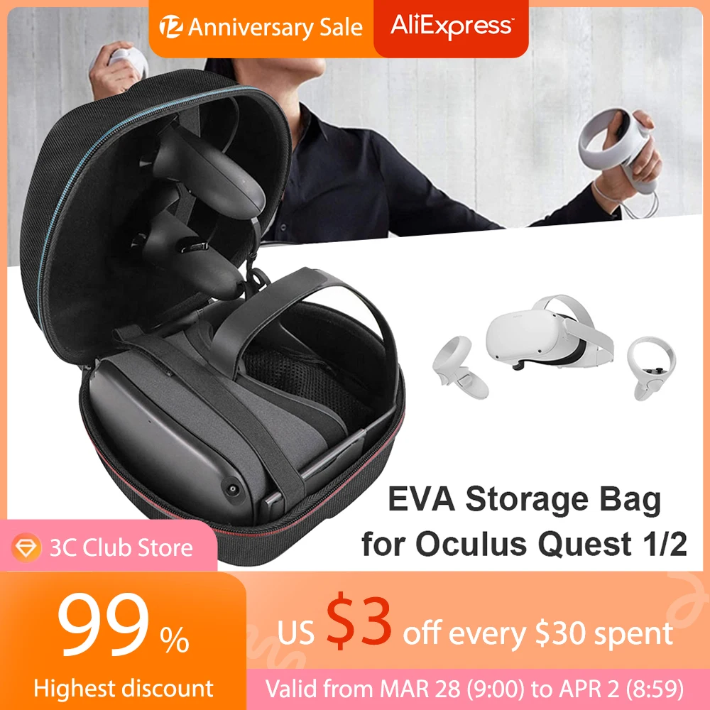 Жесткий чехол для хранения EVA Oculus Quest 2 Очки виртуальной реальности VR гарнитура