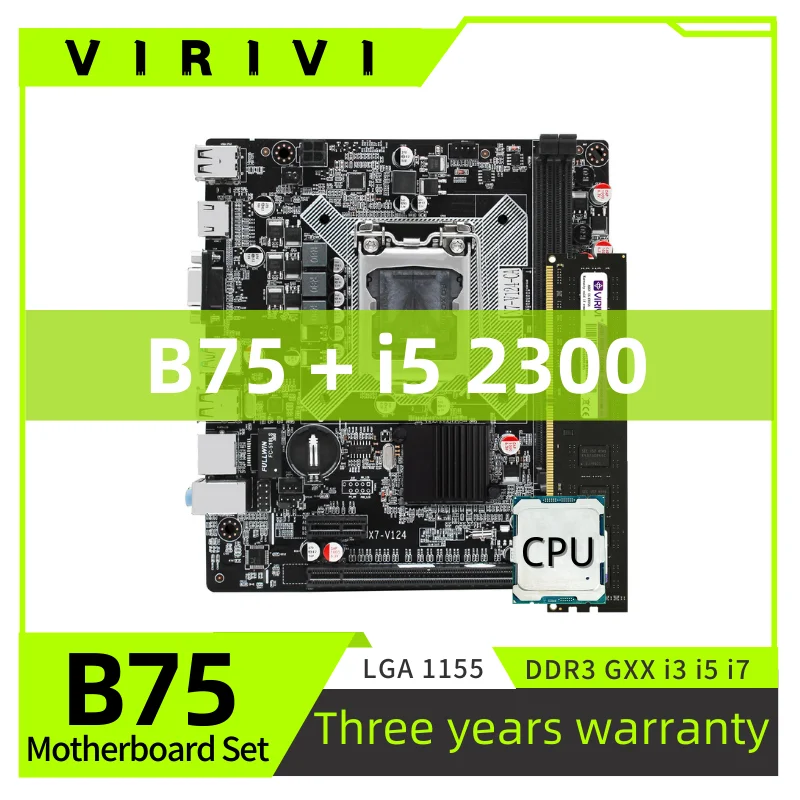 

VIRIVI B75 DDR3 Motherboard Set With i5 2300 LGA1155 CPU*1 match DDR3 desktop memory