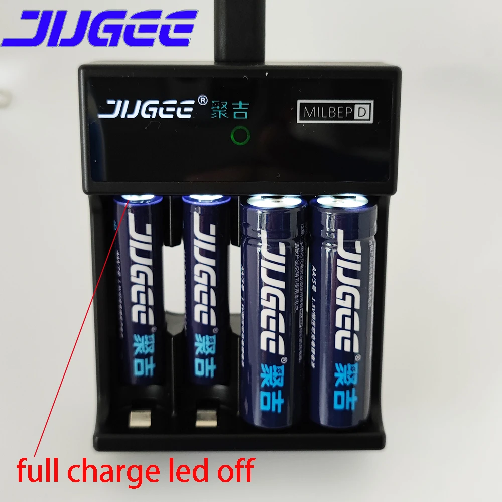 Jugee AAA 1 5 v 1100mWh литий-ионный V usb аккумуляторная батарея с led и AA зарядное устройство