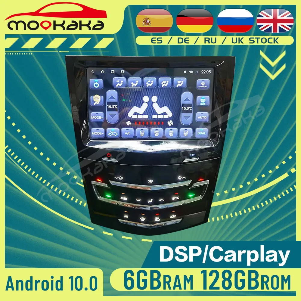 

Автомагнитола для Cadillac ATS XTS SRX CTS ATSL, Android 10,0, 6 ГБ + 128 ГБ, мультимедийный DVD-плеер, GPS-навигация, стерео головное устройство Carplay