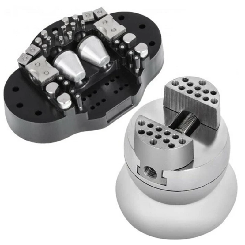 

Hot SV-Ball Vise Engraving Setting Tool 3 Inch 30 Pcs Attachment 360°Rotation Professional Ball Vise Block Tools Standard Block