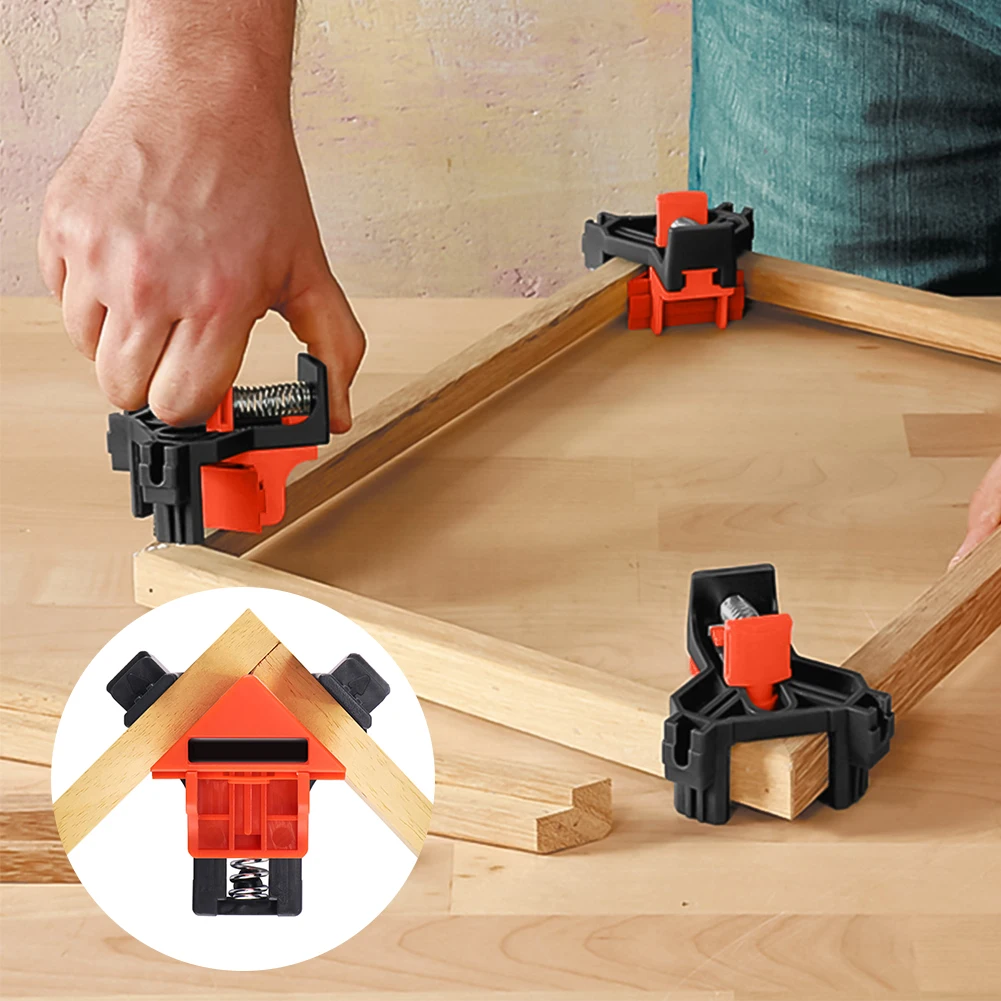 

90 Degree Right Angle Clamp Fixing Clips Clamps For Woodworking Quick Fixing Picture Frame Corner Clamps Angle Corner Holder