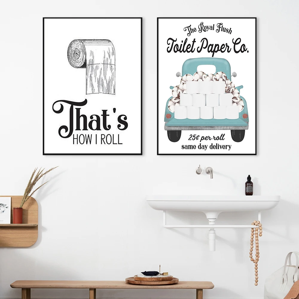 Рулон туалетной бумаги с принтом для ванной комнаты художественный фермерский