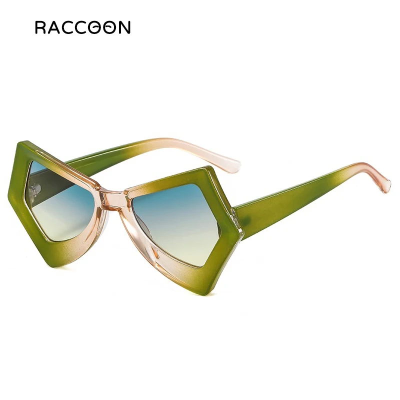 

Крупногабаритные модные солнцезащитные очки неправильной формы для женщин и мужчин Uv400, панк-солнцезащитные очки, индивидуальные оттенки, ...