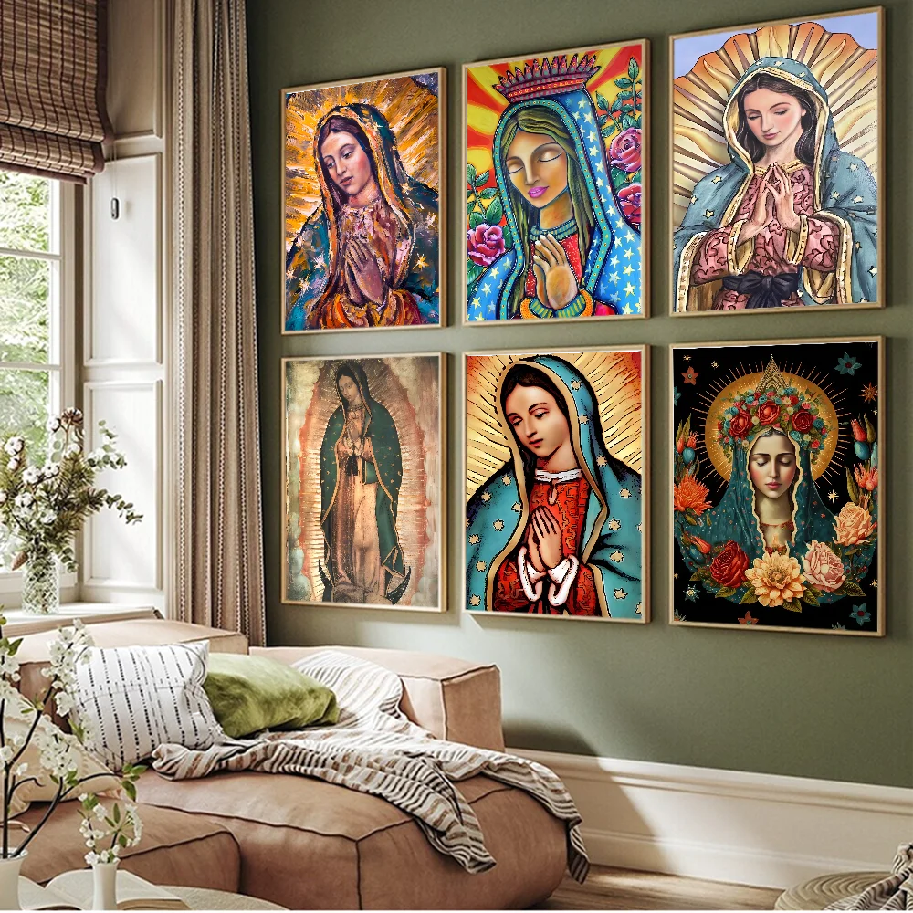 Искусство Девы Мадам Гваделупской Холст Картина Хорошее Качество Принты и