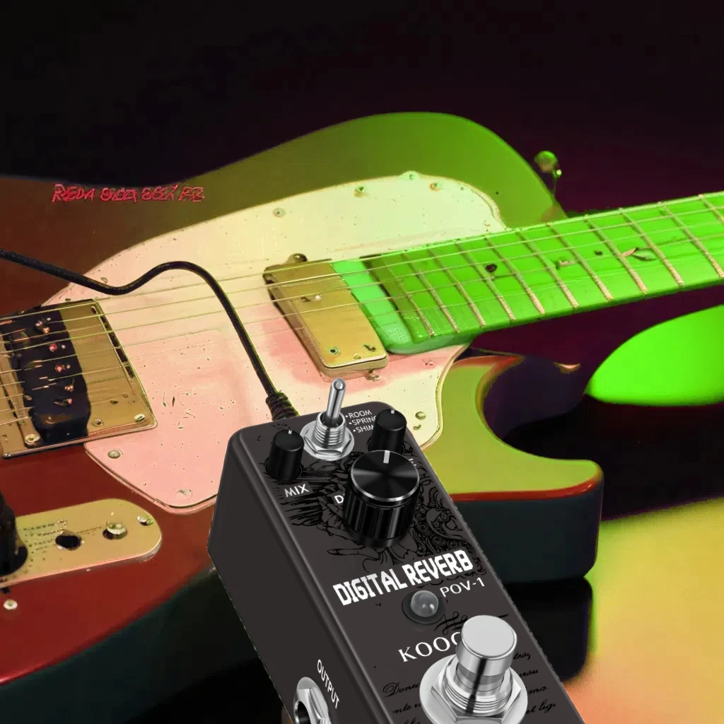 Педаль Реверберации Koogo Для Электрогитары И Бас-гитары — Цифровой Эффект Ocean Verb С