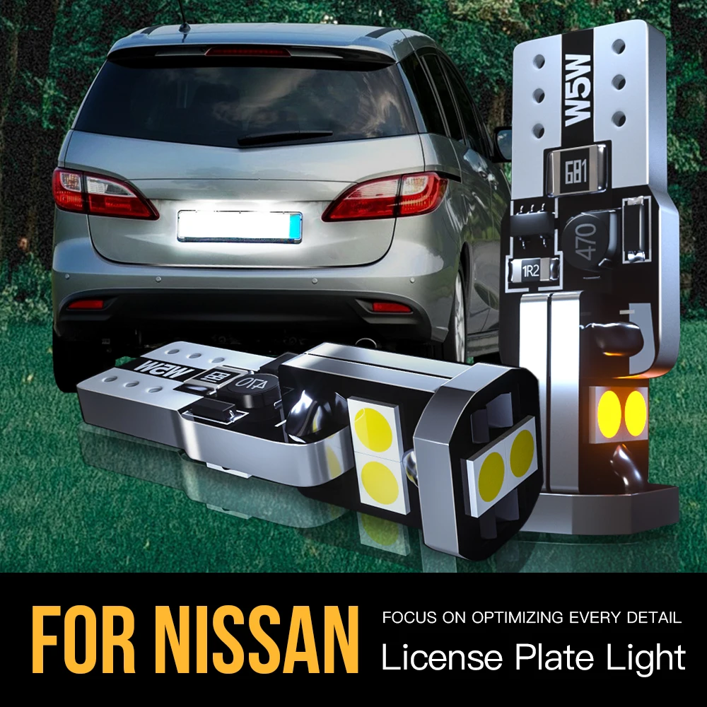 

2x W5W T10 LED License Plate Light For Nissan 350Z 370Z Cube GTR Maxima Micra NV200 Versa Frontier Quest Xterra Titan Armada
