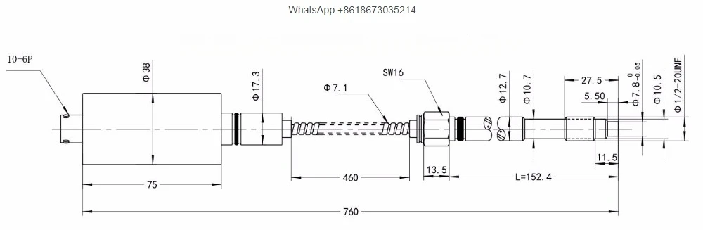 Φ-M14 выход 0-10 в датчик давления с гибким стержнем