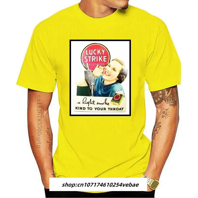 

Mens Ladies T SHIRT retro vintage advertising Lucky Strike cigarettes men t shirt