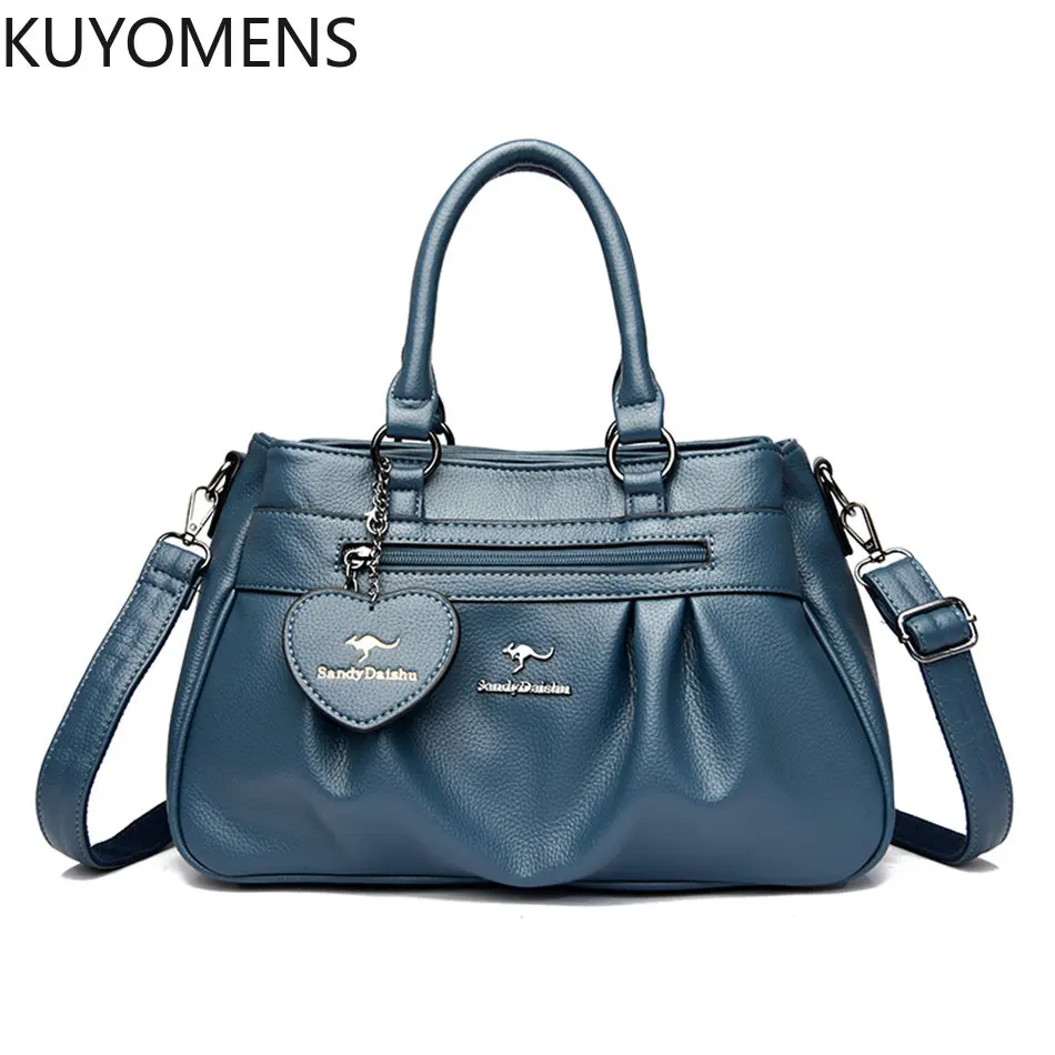 

Прямая поставка, 3-слойная высококачественная кожаная сумка, кошелек, роскошная дизайнерская женская вместительная сумка-тоут через плечо