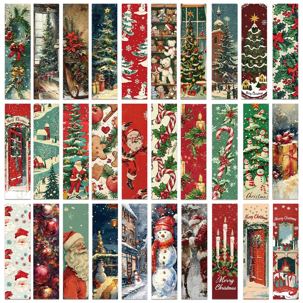 

Рождественские закладки из бумаги