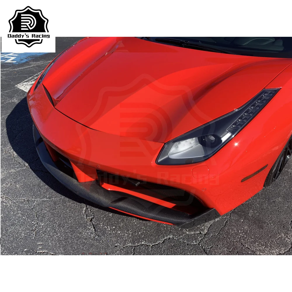 Разветвитель губ переднего бампера из сухого углеродного волокна подходит для