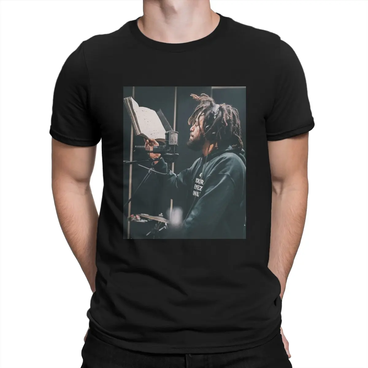 

Concert Rapper Music T Shirt Men's 100% Cotton Novelty T-Shirt Round Neck J Cole - 4 Your Eyez Only Tee Shirt Short Sleeve Tops