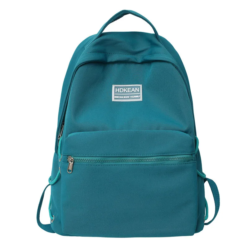 EST Solid Colour Unisex School Backpack Girls Teenager Shoulders Waterproof Nylon Women Casual Men Mochila Student Book Bagpack