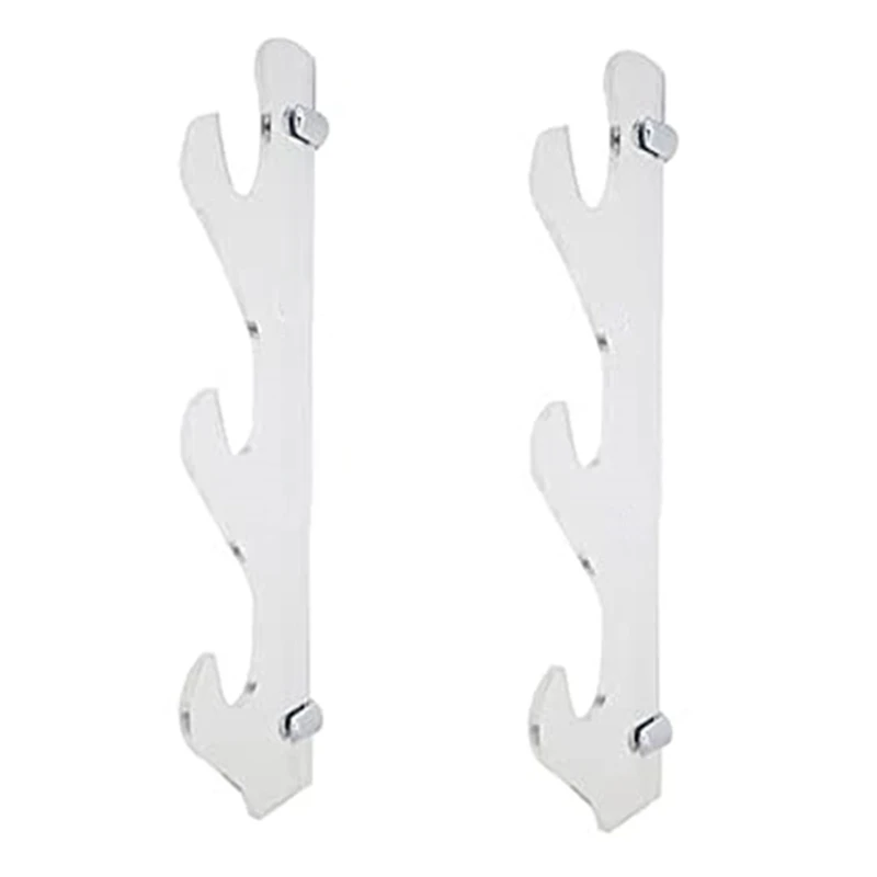 

2Pcs Acrylic Three-Layer Wall-Mounted Samurai Sword Display Rack Hanger Support All Swords