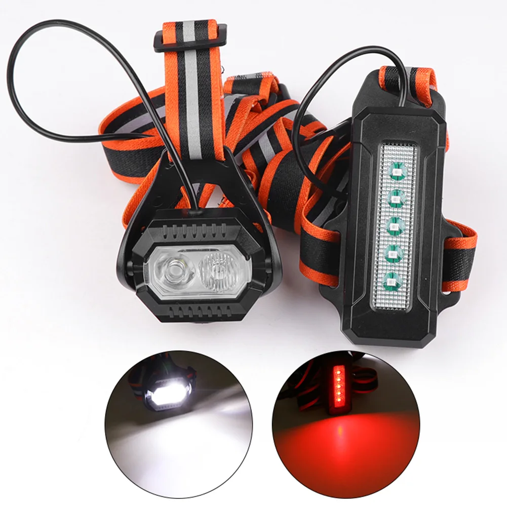 

USB Charging T6 LED Night Running Light Waterproof 2200mAh 500LM Outdoor Safety Warning Front Chest Lamp with Taillight