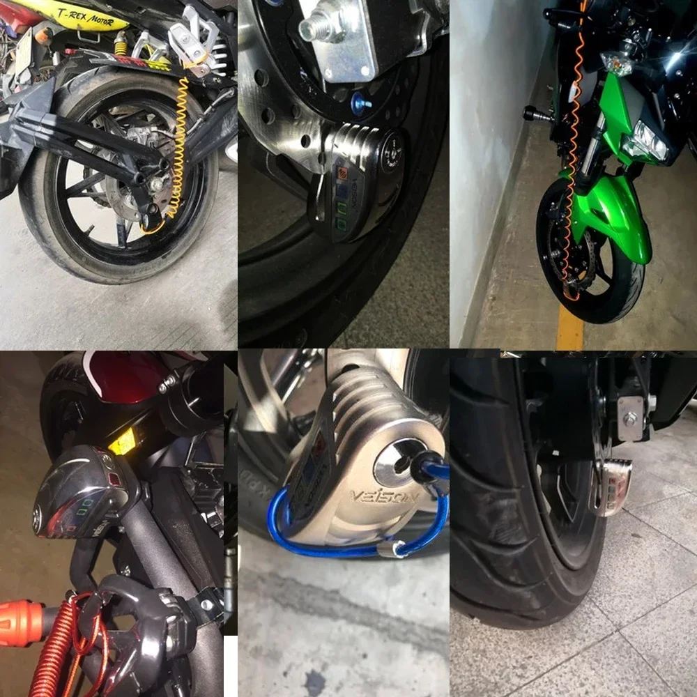 VEISON 120dB мотоциклетная противоугонная сигнализация замок тормозного диска для