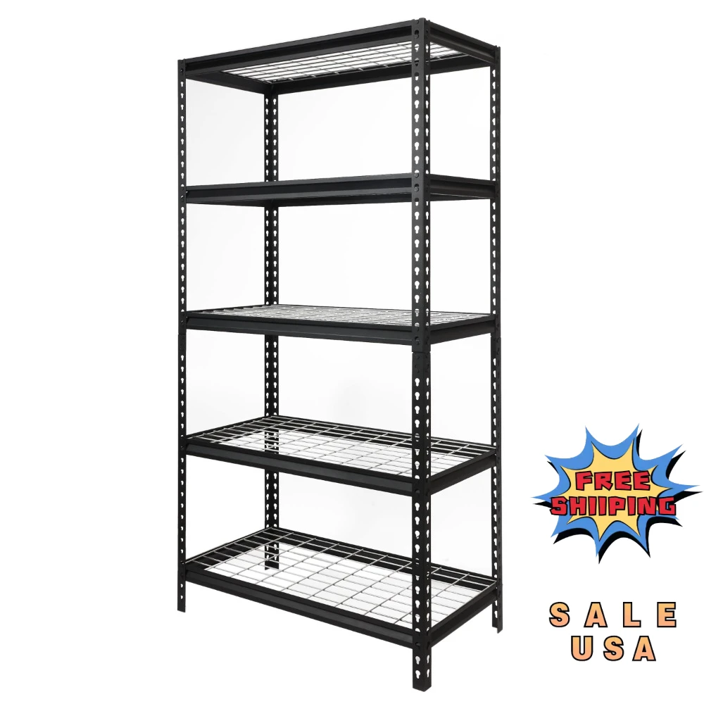 

36" W x 18" D x 72" H 5-Tier Freestanding Shelf, Storage Rack, Garage Shelves and Racks No Tool Assembly