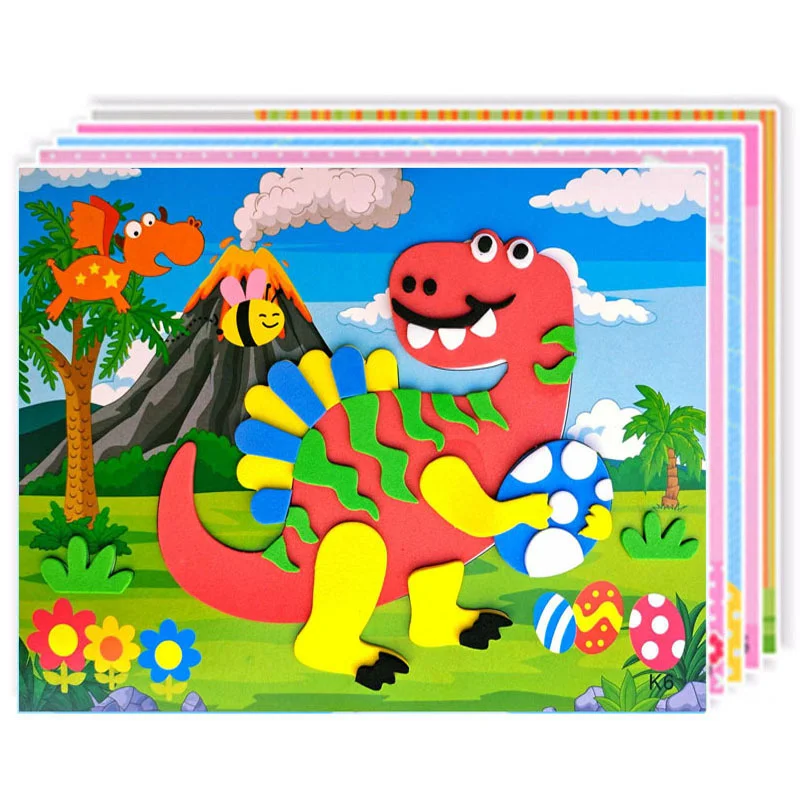 

Children's EVA handmade 3D three-dimensional sticker EVA handmade paste painting three-dimensional sticker