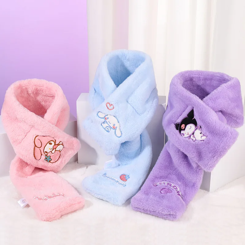 Детский плюшевый шарф Sanrio в стиле Каваий аниме милый уличный теплый для