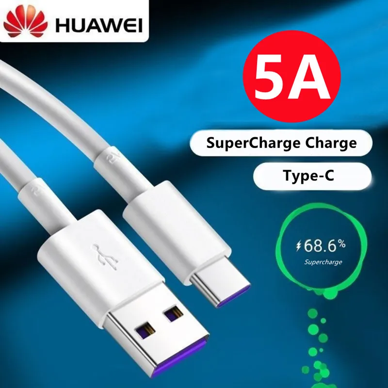 

Original 5A Huawei Supercharge Cable Usb Type C Fast Charger Cable For Mate 40 30 20 Pro P50 P40 P30 Nova 8 9 10 Honor 60 50 X30