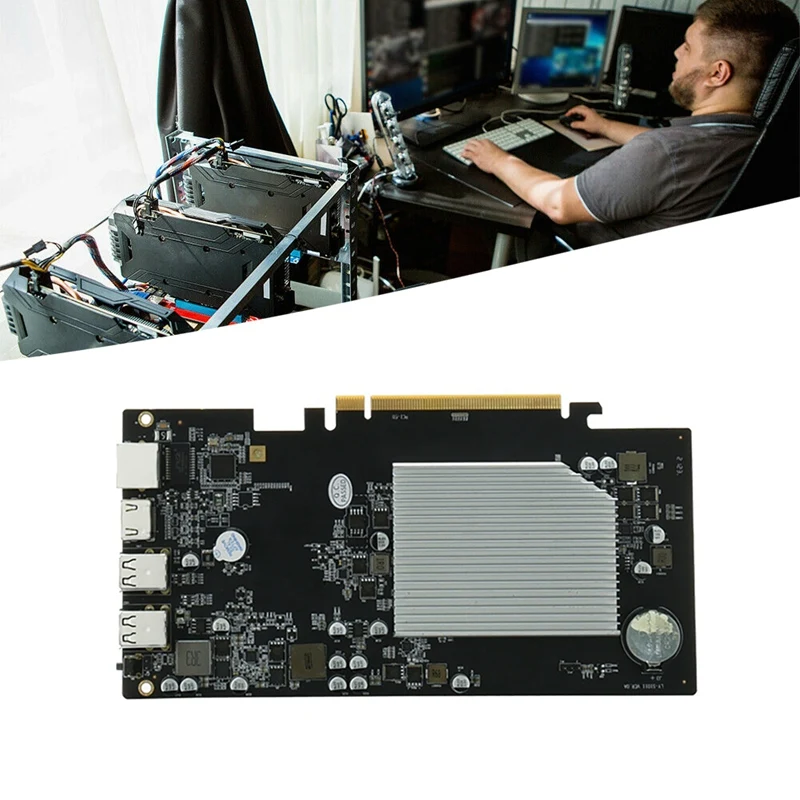 Оригинальная материнская плата для майнинга BTC 6 карт PCIE X16 слот графической карты