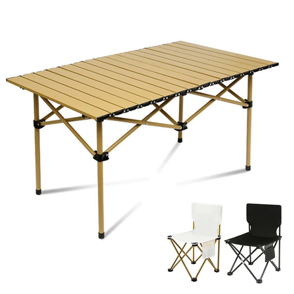 S Set For Outdoor Barbecue Picnic Table Chicken Rolls Outdoor Table Garden Table 캠핑테이블