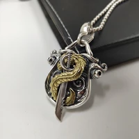 domineering dragon shape pendant necklace for mens and womens punk animal necklace motorcycle party hip hop chain jewelry