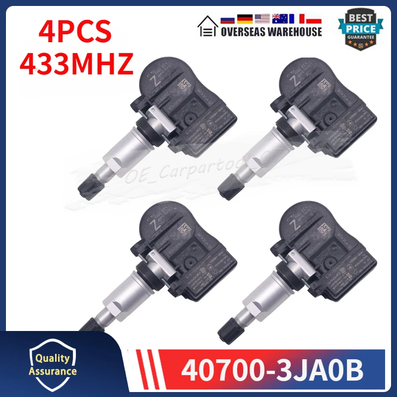 Датчик давления в шинах TPMS 40700-3JA0B для 2015-2021 Nissan Murano Pathfinder датчик давления в шинах 433 МГц 40700-3JA0A Датчик давления в шинах TPMS 40700-3JA0B для 2015-2021 Nissan Murano Pathfinder датчик давления в шинах 433 МГц 40700-3JA0A