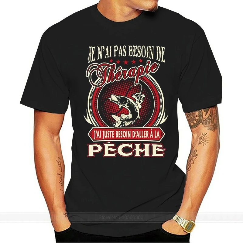 

Limited Edition Therapie Peche T-Shirt Elegant Summer Brand Men'S Homme Brand Clothing for Men Print Tee Shirt Homme