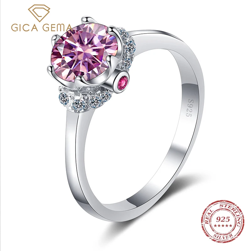 

Женское кольцо из серебра 0,5 пробы, с разноцветными бриллиантами