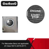 1pcs car interior carbon fiber engine start push button cover decorative car accessories for mercedes benz a b c e glc gla
