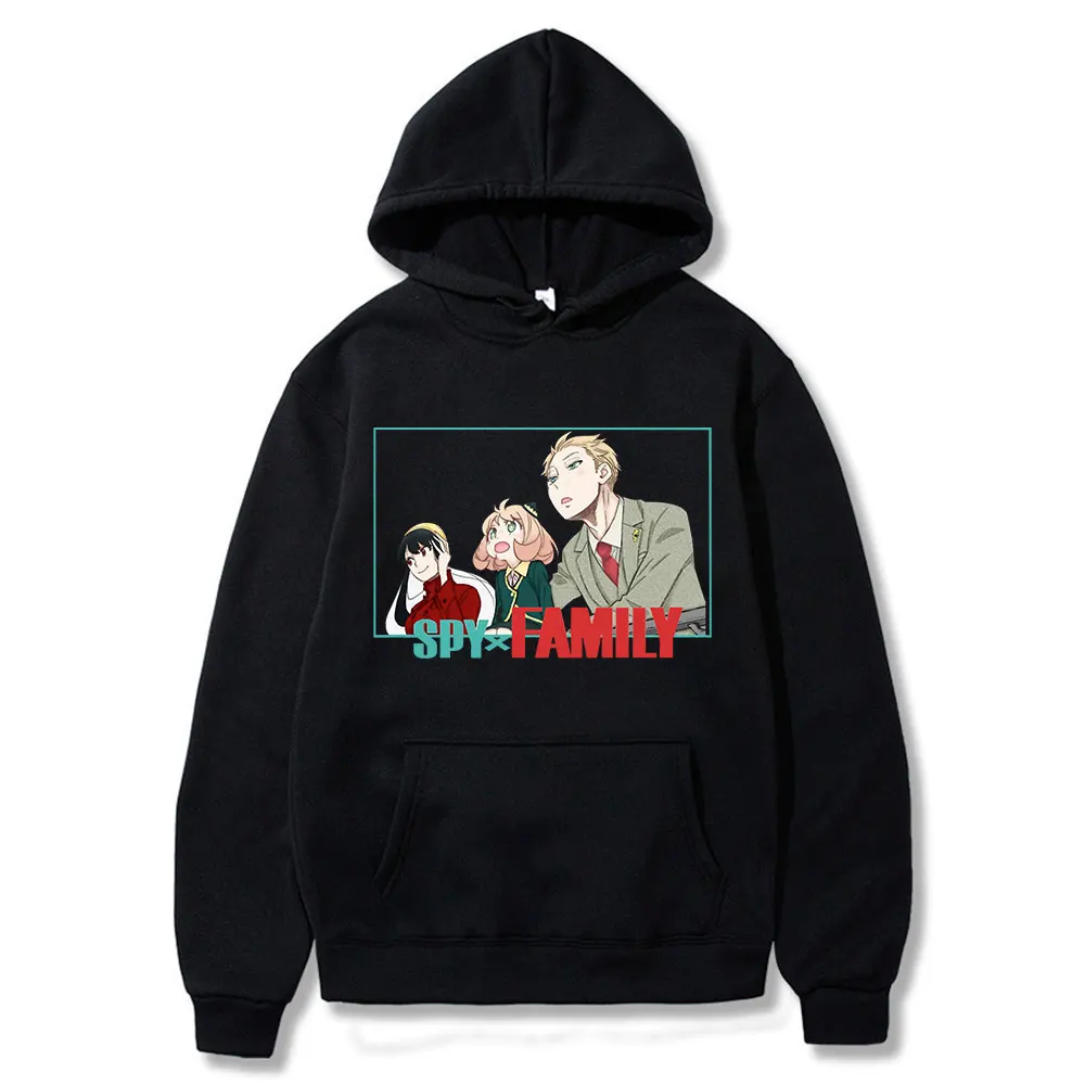 

Funny Anime Spy X Family Hoodies Harajuku Manga Anya Forger Yor Forger Loid Forger Long Sleeve Oversized Sweatshirts Unisex