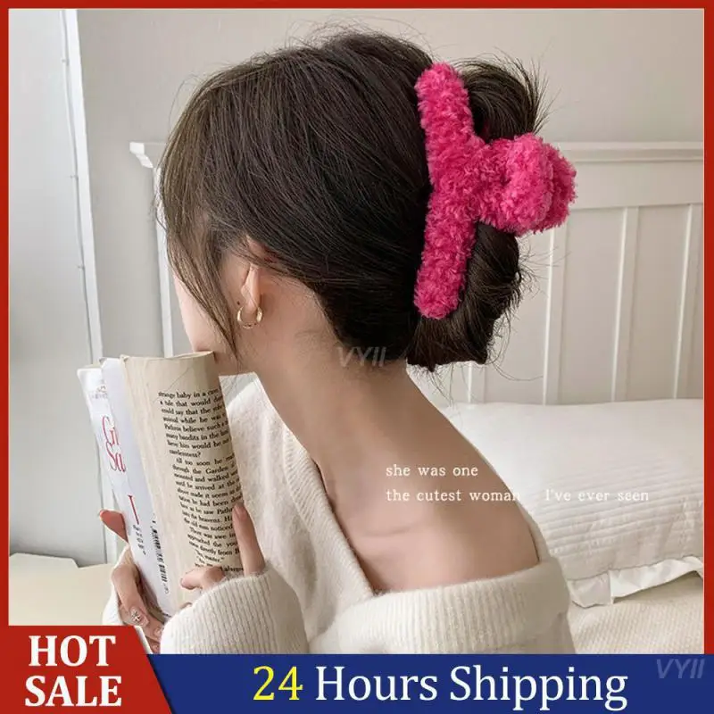 Заколка для волос из овечьей шерсти мягкая и удобная квадратная заколка с ворсом