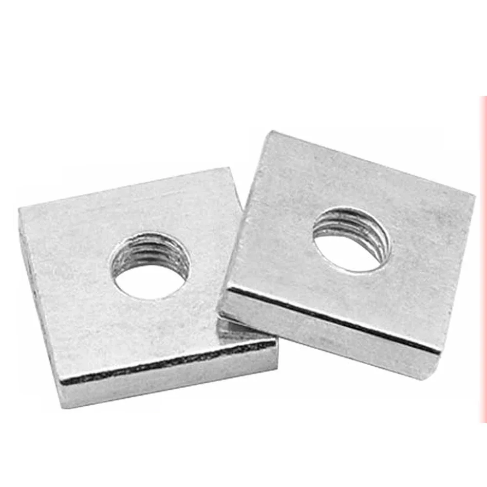 5-40 шт. M2 M3 M4 M5 M6 M8 квадратная гайка из углеродистой стали оцинкованный тонкий