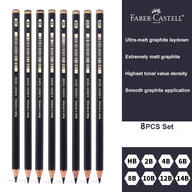

Набор графитовых карандашей Faber-Castell Pitt Matte HB 2B 4B 6B 8B 10B 12B 14B