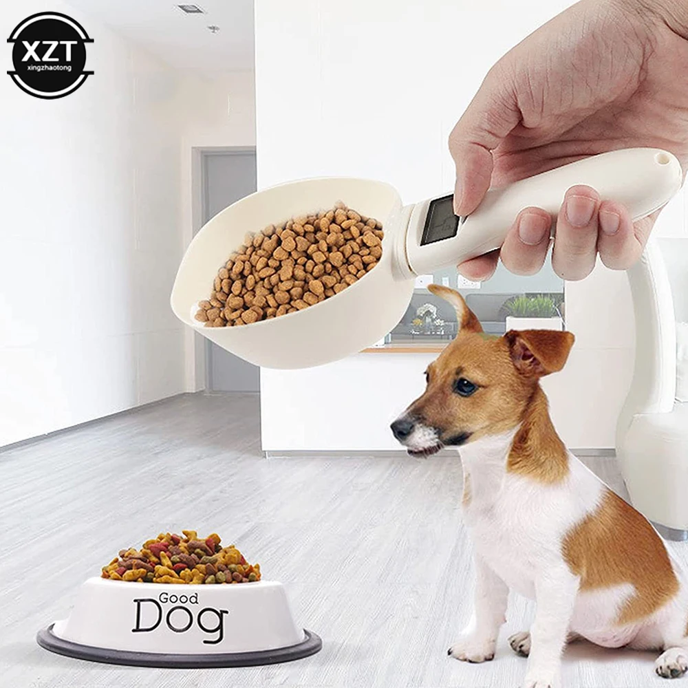 Pet Food Scale Spoon Dog Cat Feeding Bowl Kitchen Scale Spoon  Electronic Measure Cup Portable With Led Display Pets Accessories