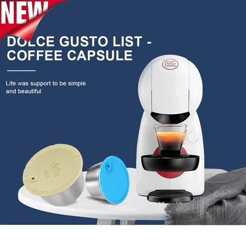 Новые многоразовые капсулы для молока и кофейные капсулы для Nescafe Dolce Gusto, многоразовые капсулы из нержавеющей стали с фильтром для кофе