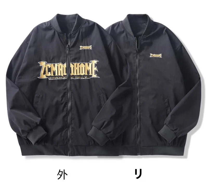 Spring and Autumn New Fashion Brand Embroidery Double-sided Wear Outerwear Men Women Couple Street Hip-hop Loose American...