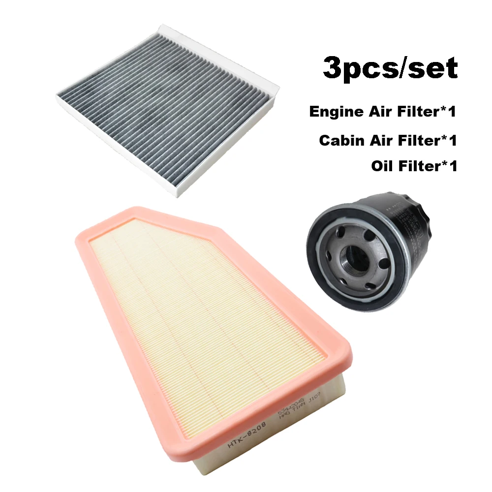 

Набор фильтров из 3 шт. для Jeep Grand Commander 2.0T 2018-2022/PHEV 2019 2020, воздушный масляный фильтр двигателя переменного тока, автомобильные аксессуары 53442048