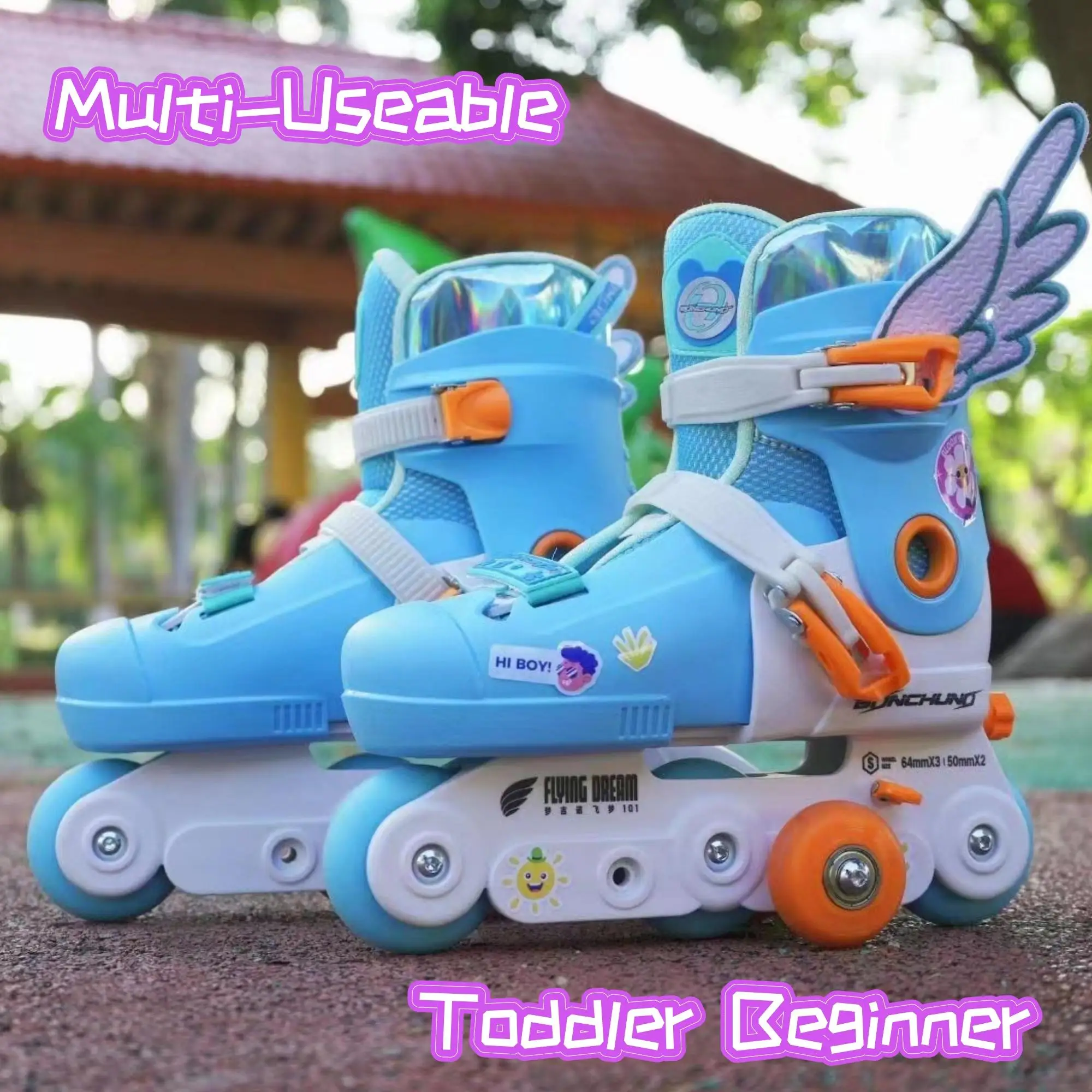 Toddler Training Wheels Adjustable inline skate for baby,Flying Wing Dream,Easy Assist for kids,Slip prevention