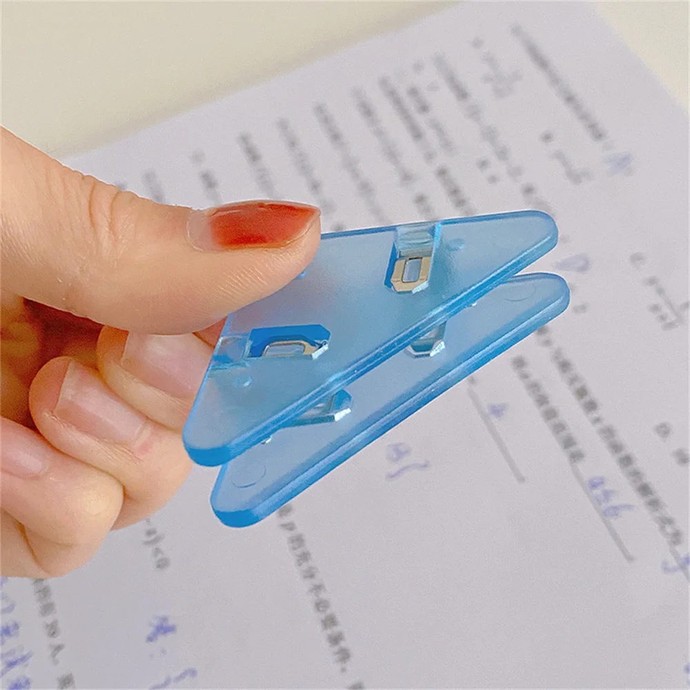 5pcs Mini Color Corner Clip Plastic Bookmarks Kawaii Stationery Page Holder Paper Clamp File Index Photo Office Binder