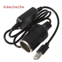 usb 5v to 12v car cigarette lighter socket female power converter adapter cable